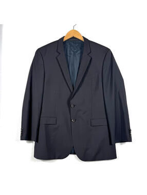 Hugo Boss Mens 42S Black Charcoal Gray Ryan/Win Slim Fit Suit Coat Blazer